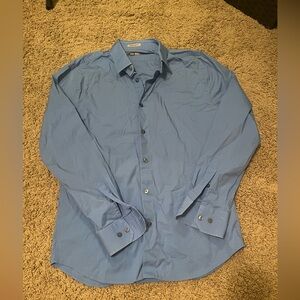 Express men’s button down blue